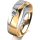 Ring 14 Karat Gelb-/Weissgold 6.0 mm poliert 1 Brillant G vs 0,090ct
