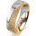 Ring 18 Karat Gelb-/Weissgold 6.0 mm kristallmatt