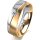 Ring 18 Karat Gelb-/Weissgold 6.0 mm l&auml;ngsmatt 1 Brillant G vs 0,050ct