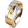 Ring 18 Karat Gelb-/Weissgold 6.0 mm poliert 3 Brillanten G vs Gesamt 0,060ct