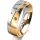 Ring 18 Karat Gelb-/Weissgold 6.0 mm poliert 5 Brillanten G vs Gesamt 0,080ct