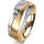 Ring 18 Karat Gelb-/Weissgold 6.0 mm l&auml;ngsmatt 1 Brillant G vs 0,090ct