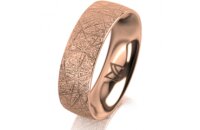 Ring 14 Karat Rotgold 6.0 mm kristallmatt