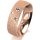 Ring 14 Karat Rotgold 6.0 mm kreismatt 3 Brillanten G vs Gesamt 0,060ct
