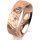 Ring 14 Karat Rotgold 6.0 mm diamantmatt 3 Brillanten G vs Gesamt 0,060ct