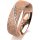 Ring 14 Karat Rotgold 6.0 mm kristallmatt 5 Brillanten G vs Gesamt 0,065ct