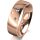 Ring 18 Karat Rotgold 6.0 mm poliert 3 Brillanten G vs Gesamt 0,060ct