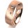 Ring 18 Karat Rotgold 6.0 mm sandmatt 3 Brillanten G vs Gesamt 0,060ct
