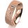 Ring 18 Karat Rotgold 6.0 mm kristallmatt 3 Brillanten G vs Gesamt 0,060ct