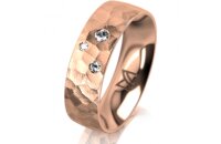 Ring 18 Karat Rotgold 6.0 mm diamantmatt 3 Brillanten G...