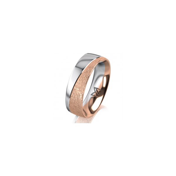 Ring 14 Karat Rot-/Weissgold 6.0 mm kreismatt