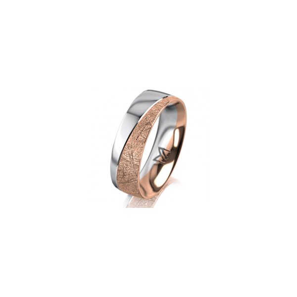 Ring 14 Karat Rot-/Weissgold 6.0 mm kristallmatt