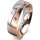 Ring 14 Karat Rot-/Weissgold 6.0 mm poliert 3 Brillanten G vs Gesamt 0,060ct