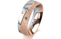 Ring 14 Karat Rot-/Weissgold 6.0 mm kreismatt 3...