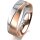 Ring 18 Karat Rot-/Weissgold 6.0 mm l&auml;ngsmatt