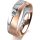 Ring 18 Karat Rot-/Weissgold 6.0 mm sandmatt 1 Brillant G vs 0,090ct