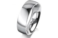 Ring 14 Karat Weissgold 6.0 mm poliert
