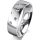 Ring 14 Karat Weissgold 6.0 mm poliert 5 Brillanten G vs Gesamt 0,080ct