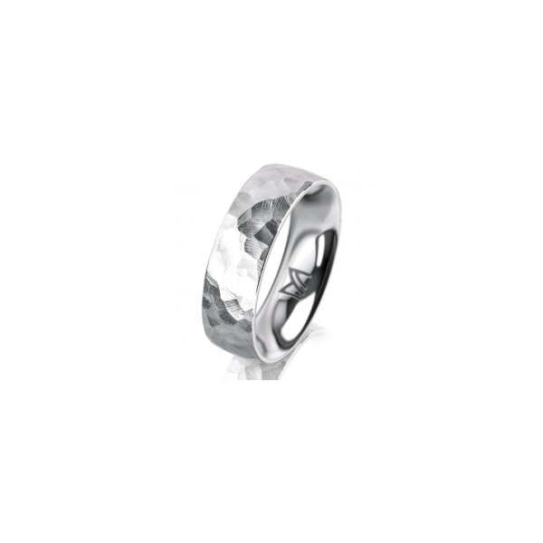 Ring 18 Karat Weissgold 6.0 mm diamantmatt