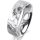 Ring 18 Karat Weissgold 6.0 mm diamantmatt 1 Brillant G vs 0,050ct