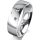 Ring 18 Karat Weissgold 6.0 mm poliert 3 Brillanten G vs Gesamt 0,060ct