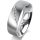 Ring 18 Karat Weissgold 6.0 mm l&auml;ngsmatt 5 Brillanten G vs Gesamt 0,065ct