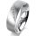 Ring 18 Karat Weissgold 6.0 mm sandmatt 5 Brillanten G vs Gesamt 0,065ct