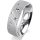 Ring 18 Karat Weissgold 6.0 mm kreismatt 5 Brillanten G vs Gesamt 0,080ct