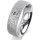 Ring 18 Karat Weissgold 6.0 mm kristallmatt 1 Brillant G vs 0,090ct
