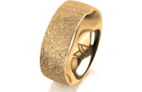 Ring 14 Karat Gelbgold 7.0 mm kristallmatt