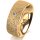 Ring 14 Karat Gelbgold 7.0 mm kristallmatt 1 Brillant G vs 0,025ct