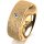 Ring 14 Karat Gelbgold 7.0 mm kristallmatt 1 Brillant G vs 0,050ct