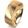 Ring 14 Karat Gelbgold 7.0 mm längsmatt 6 Brillanten G vs Gesamt 0,080ct