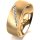 Ring 14 Karat Gelbgold 7.0 mm sandmatt 6 Brillanten G vs Gesamt 0,080ct