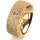 Ring 14 Karat Gelbgold 7.0 mm kristallmatt 1 Brillant G vs 0,090ct