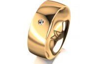Ring 18 Karat Gelbgold 7.0 mm poliert 1 Brillant G vs...