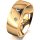 Ring 18 Karat Gelbgold 7.0 mm poliert 3 Brillanten G vs Gesamt 0,070ct