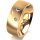 Ring 18 Karat Gelbgold 7.0 mm l&auml;ngsmatt 3 Brillanten G vs Gesamt 0,070ct