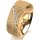 Ring 18 Karat Gelbgold 7.0 mm kristallmatt 6 Brillanten G vs Gesamt 0,080ct
