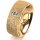 Ring 18 Karat Gelbgold 7.0 mm kristallmatt 1 Brillant G vs 0,090ct
