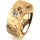 Ring 18 Karat Gelbgold 7.0 mm diamantmatt 1 Brillant G vs 0,090ct