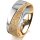 Ring 14 Karat Gelb-/Weissgold 7.0 mm kristallmatt