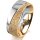 Ring 18 Karat Gelb-/Weissgold 7.0 mm kristallmatt