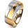 Ring 18 Karat Gelb-/Weissgold 7.0 mm poliert 1 Brillant G vs 0,025ct