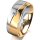 Ring 18 Karat Gelb-/Weissgold 7.0 mm poliert 1 Brillant G vs 0,050ct