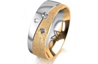 Ring 18 Karat Gelb-/Weissgold 7.0 mm kreismatt 3...