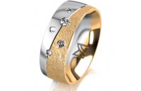 Ring 18 Karat Gelb-/Weissgold 7.0 mm kreismatt 5...