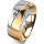 Ring 18 Karat Gelb-/Weissgold 7.0 mm poliert 1 Brillant G vs 0,090ct