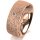 Ring 14 Karat Rotgold 7.0 mm kristallmatt 1 Brillant G vs 0,025ct
