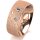 Ring 14 Karat Rotgold 7.0 mm kreismatt 3 Brillanten G vs Gesamt 0,070ct